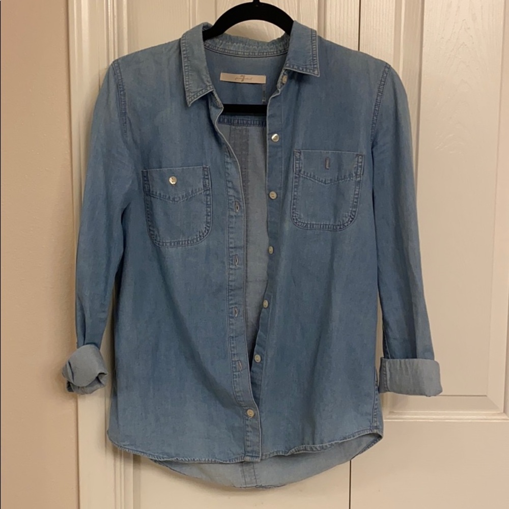 7 for all Mankind denim top